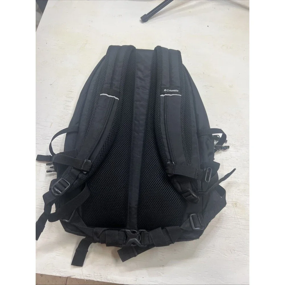 Columbia Black Polyester Backpack Laptop Sleeve 3 Compartments